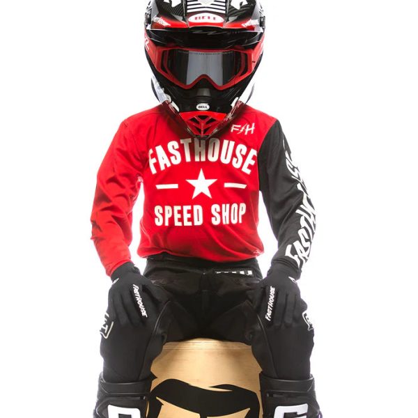 Fasthouse Carbon Jersey - Youth - Red For Cheap - Image 3