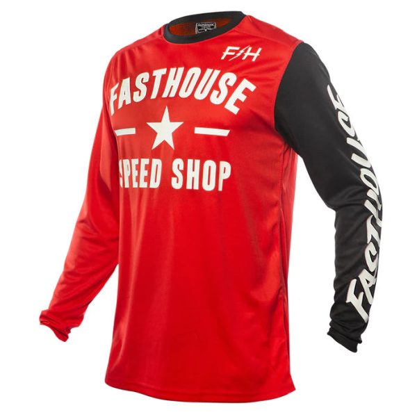 Fasthouse Carbon Jersey - Youth - Red For Cheap