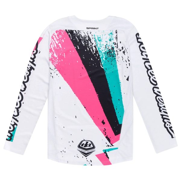 Troy Lee Designs Sprint Long Sleeve MTB Jersey - Full Pull - Chalk Fashion - Image 2
