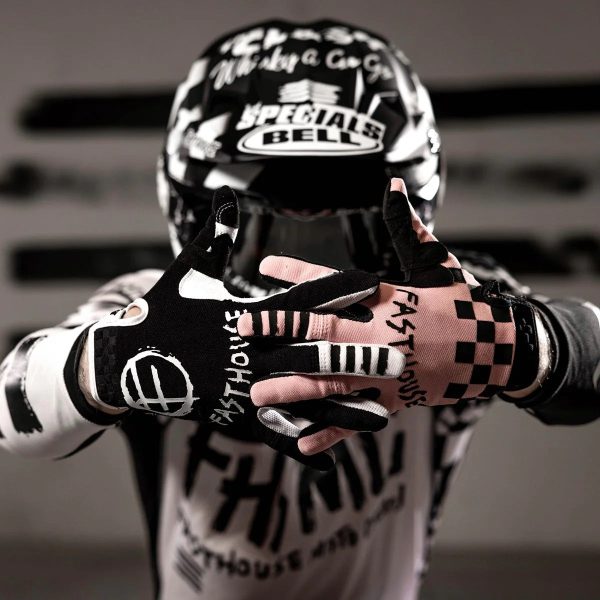 Fasthouse Speed Style Punk Glove - Youth - Black-White-Pink For Discount - Image 3